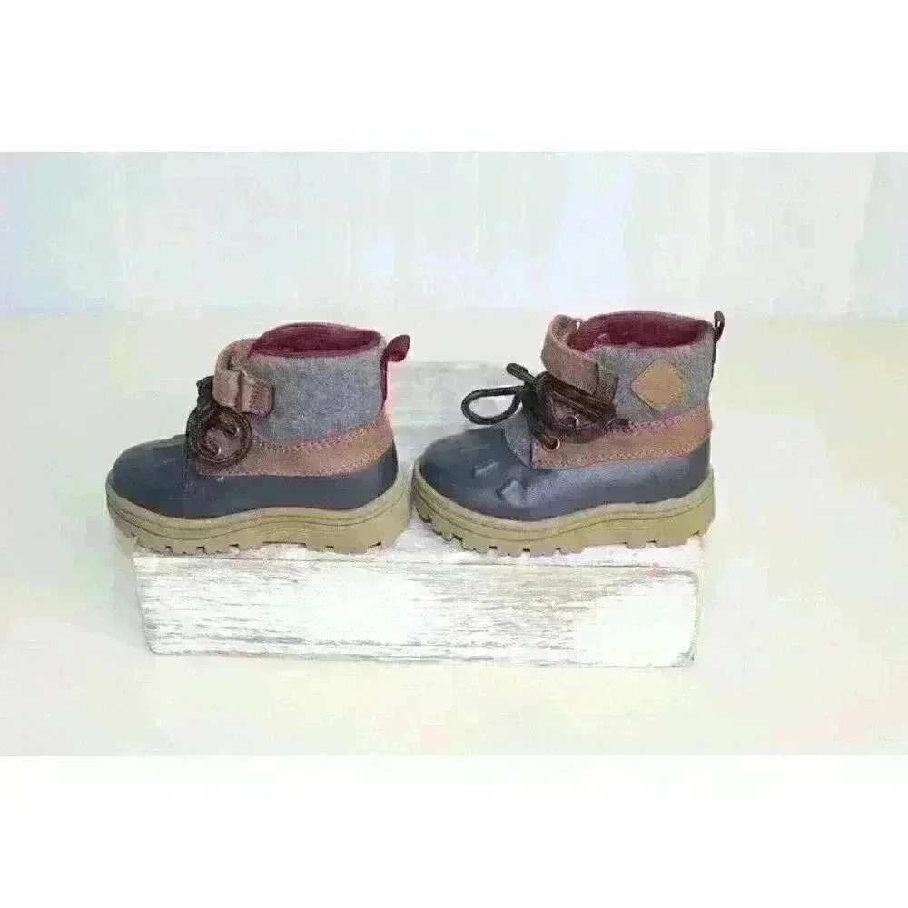 Carter's Unisex Ankle Boots Hook and Loop Lace up‎ Muck Snow Rain Boots Size 5M